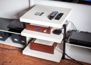 DIY Selbstbau Hifi Rack LACKsand - Fertig und Aufgestellt